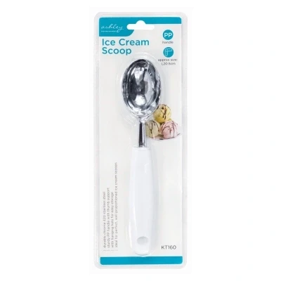 Image of White 20.5cm Stainless Steel Ice Cream Scoop By Ashley