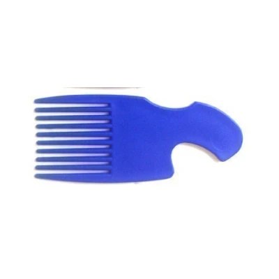 Image of Matt Blue Afro Comb Detangler Hair Brush Handbag Size