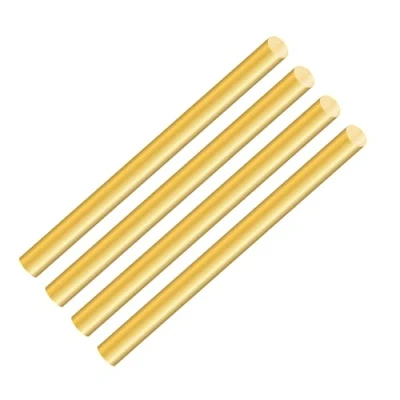Image of LAVMHAB Round Brass Rod 6mm x 150mm, Solid Shaft Rods Bars for DIY Craft (4pcs)