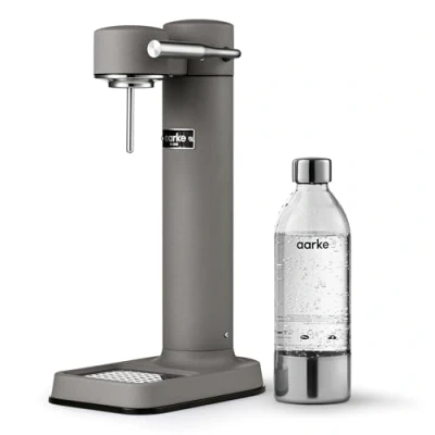 Image of Aarke Carbonator 3, Sparkling Water Maker with Bottle, Matte Grey Finish
