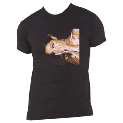 Image of Rock Off Ariana Grande Unisex T Shirt Side Photo (X Large) Black