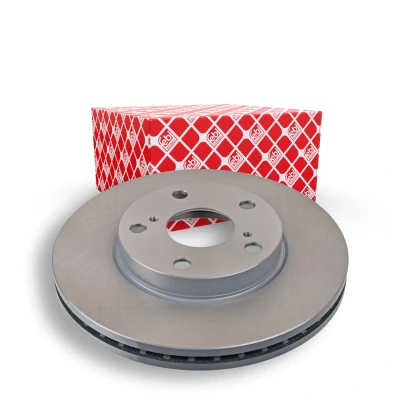 Image of 4351202330 Brake disc FEBI BILSTEIN 108406 Front Axle 277mm 26mm 5 Hole 114,3mm internally vented Coated TOYOTA: Auris Estate, Hatchback