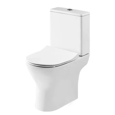 Image of Vitellio Slade Rimless Close Coupled Open Back Toilet NCG350R
