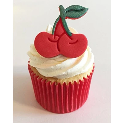 Image of 6 Gorgeous Kitsch Sugar Cherries Handmade with love in the UK!