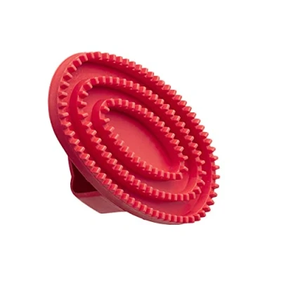 Image of Bitz Rubber Horse Curry Comb (S) (Red)