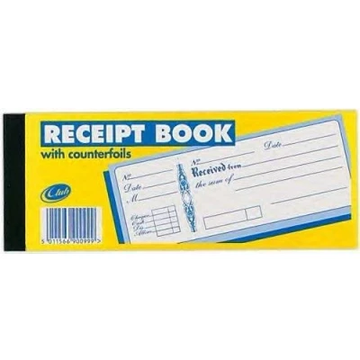 Image of Pack of 12 Duplicate Receipt Book with Counterfoil 40 White Pages