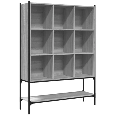 Image of vidaXL Bookcase Grey Sonoma 102x30x141.5 cm Engineered Wood