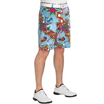 Image of Royal &amp; Awesome Partoon Mens Golf Shorts, Crazy Shorts