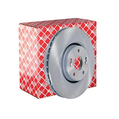 Image of 7701206831, 8200019581 Brake disc FEBI BILSTEIN 43948 Front Axle 308mm 28mm 5 Hole 108mm internally vented Coated RENAULT: LAGUNA 2