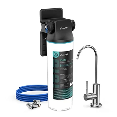 Image of Frizzlife SW10F Under Sink Water Filter System with Brushed Nickel Faucet, NSF/ANSI 53&amp;42 Certified, Reduces 99.99% Lead, Chlorine, Bad Taste &amp; Odor, 8K Gallons High Capacity, 0.5 Micron, USA Tech