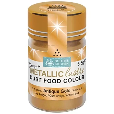 Image of Squires Kitchen Designer Antique Gold Metallic Lustre Dust 5g