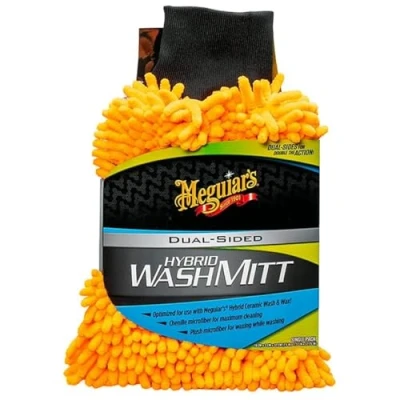 Image of Meguiar&#039;s X210200EU Hybrid Microfibre Wash Mitt, Black