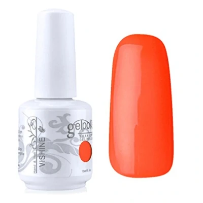 Image of Vishine Gelpolish Lacquer Shiny Color Soak Off UV LED Gel Nail Polish Manicure Hot Orange(1559)