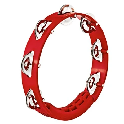 Image of Meinl Percussion Headliner Tour Tambourine 1 Row 8 inch Diameter ABS Plastic / Steel, Red Silver (HTT8R)