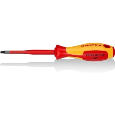 Image of Knipex (Slim) PlusMinus screwdriver Pozidriv® burnished, insulating multi component handle, VDE tested 212 mm 98 25 02 SLS