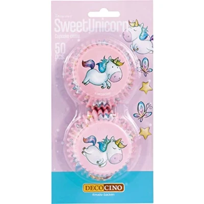 Image of Decocino Unicorn Muffin Cases (Pack of 50) Decoration Cupcake Mould Cupcakes &amp; Parties for Girls