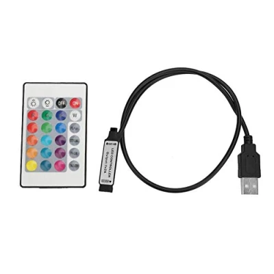 Image of NITRIP 5 24V 24 Key RGB LED Light Strip Wireless Remote Control USB 6A Lamp Effect IR Controller(0.5 m)