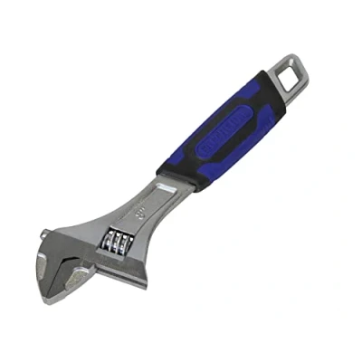 Image of Faithfull FAIAS200C Soft Grip Adjustable Spanner Wrench 200mm (8in) 30mm Capacity