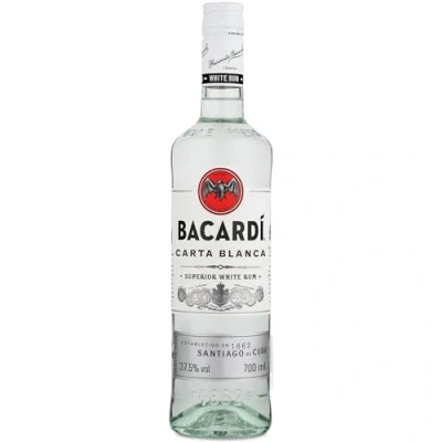 Image of BACARDÍ Carta Blanca Superior White Rum, 37.5% ABV, 70cl / 700ml, Iconic Caribbean Rum Perfect for Cocktails