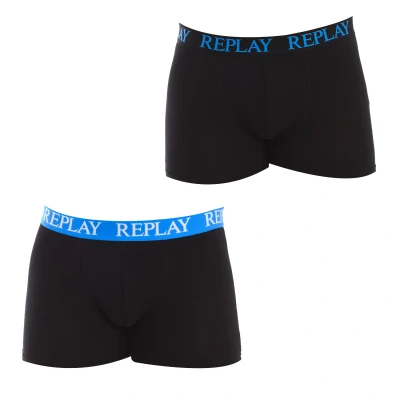 Image of Replay Mens Pack 2 Boxers I101005 men Black Size X Large