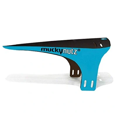 Image of Mucky Nutz Face Front Fender Black/Blue/Mudguard Bicycle Cycling Cycle Biking Bike Road MTB Mountain Riding Ride Trail Dirt Downhill Freeride Mud Guard Enduro Muck Rain Shield Water Board Flap