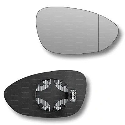 Image of Less4spares Replacement Wing Mirror Glass Right Compatible with BMW Z4 2009 2017 CLIP ON Driver Off side Heated Blind Spot