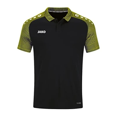 Image of JAKO Men&#039;s Polo Shirt Performance, Black/Soft Yellow, XXX Large