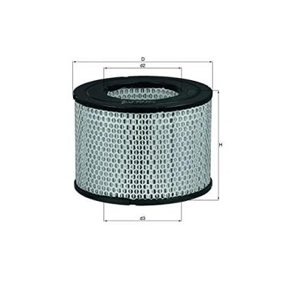 Image of 78792459 Air Filter MAHLE ORIGINAL LX 606 140,0mm 196,0mm Insert TOYOTA: HILUX 6 Pick up, 4Runner
