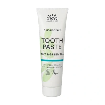 Image of Urtekram Mint and Green Tea Toothpaste Organic, Without Fluoride, 75 millilitre