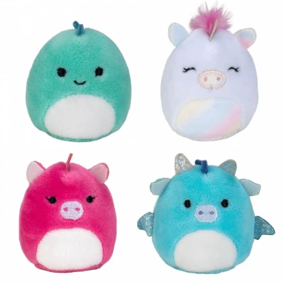 Image of Squishville by Squishmallows SQM0213 Original Mystical Squad Four 2 Inch Makena, Paloma, Gelina &amp; Davina Plush Toys for Kids