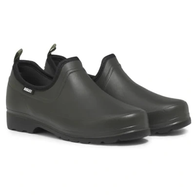 Image of Aigle Men&#039;s Taden Plus M 2 Clog, Khaki Black, 5.5 UK