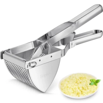 Image of Potato Ricer, Sopito Stainless Steel Ricer Multifunctional Fruit Vegetable Masher for Smooth Fluffy Mashed Potatoes