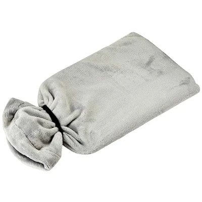 Image of Vagabond Supersize 2.7L Handled Hot Water Bottle &amp; Silver Cuddlesoft Fleece Cover