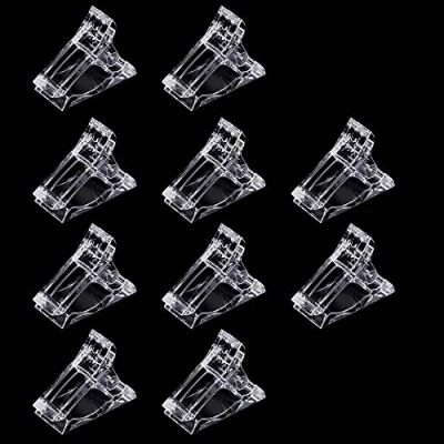 Image of DRDS 10Pcs Nail Tips Clip for Quick Building polygel forms clips Finger Extension UV LED Builder Clamps Manicure Art Tool