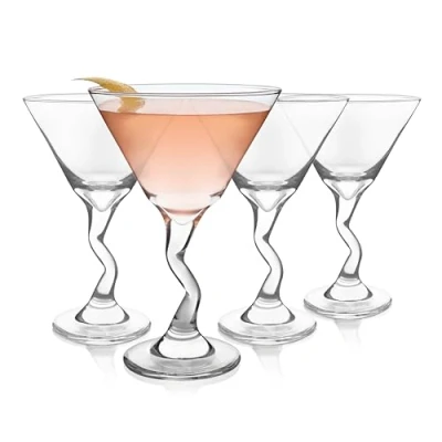 Image of Libbey Z stem 4 Piece Martini Glass Set