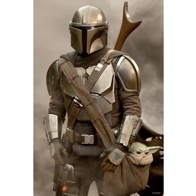 Image of PRIME 3D Star Wars The Mandalorian Collectible Tin Lenticular Jigsaw Puzzle, 31 cm x 46 cm, 300 pcs, Games &amp; Puzzles, Ages 6+