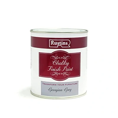 Image of RUSTINS Chalky Finish Paint Georgian Grey 250ml
