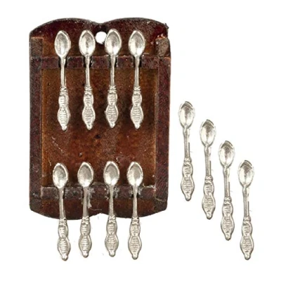 Image of Town Square Miniatures Dolls House Wooden Spoon Rack &amp; Spoons1:12 Scale Kitchen Wall Accessory