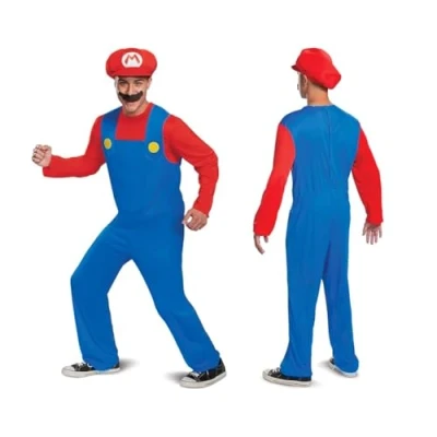 Image of DISGUISE Mario Classic Men Costumes, Red, Medium