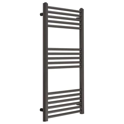 Image of Milano Esk Gunmetal Grey Flat Ladder Steel Heated Towel Rail 1000mm x 500mm