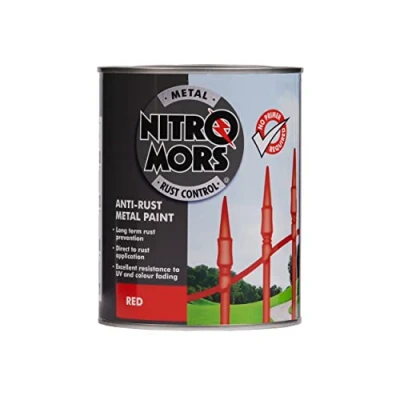Image of Nitromors Anti Rust Smooth Finish Metal Paint, No Primer Required, Red, 750 ml