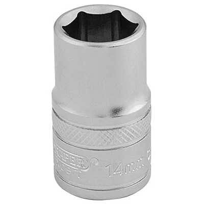 Image of Draper 6 Point Metric Socket, 1/2&quot; Sq. Dr., 14mm