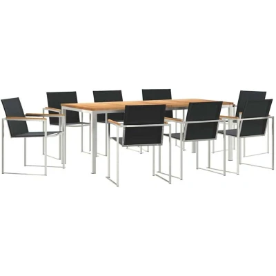 Image of vidaXL 7 Piece Garden Dining Set Solid Wood Teak