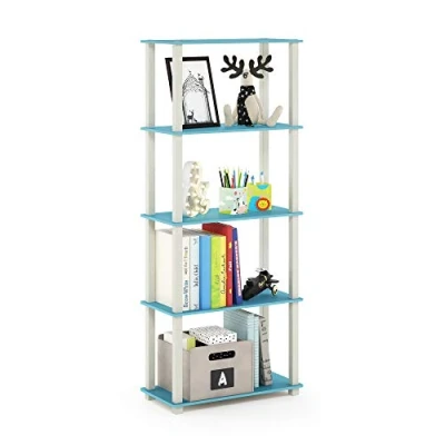 Image of Furinno Toolless Shelves, Wood, Light Blue/White, one size