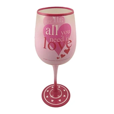 Image of Lennon &amp; McCartney All You Need Is Love Wine Glass Beatles