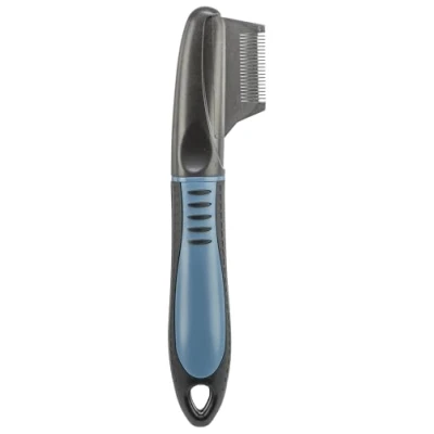 Image of Trixie Fine Coat Comb Trimmer, Stainless Steel, Dogs, Black