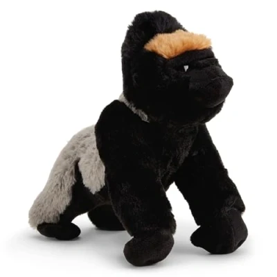 Image of Zappi Co Noah the Silverback Gorilla Plush Toy (22cm) Mighty Primate Pal Soft, Cuddly, 100% Recycled Gentle Giant Friend