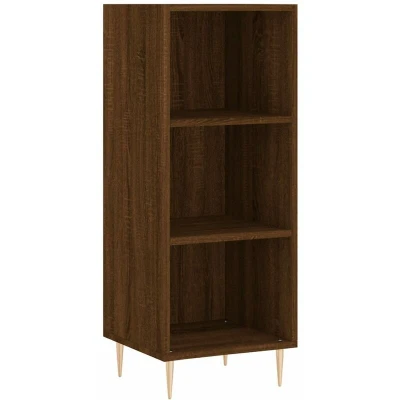 Image of vidaXL Source Classic Sideboard in Brown Oak Versatile Engineered Wood Cabinet with Metal Accents for Living Room and Lounge Area Storage