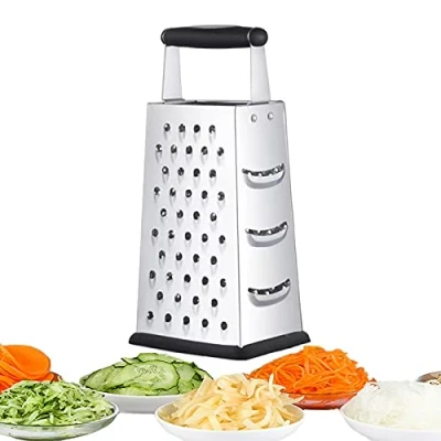 Image of NILICAN Grater Vertical Stainless Steel Four Sided Cucumber Carrot Cheese Melon Slicer Potato Non slip Handle Peeler