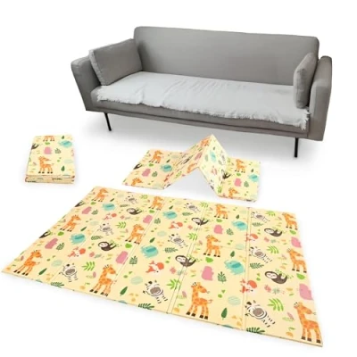 Image of KandyToys Wild Life Foldable Baby Play Mat Thick Padded XPE Crawl Waterproof Safe